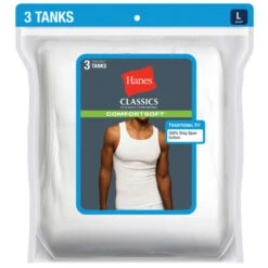 HANES Men's Classics ComfortSoft Tanks, 3-Pack