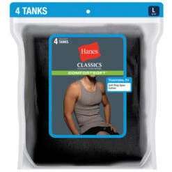 HANES Men's Classics ComfortSoft Tanks, 4-Pack