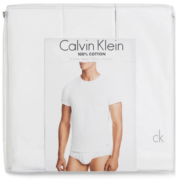 CALVIN KLEIN Men's Classic Crew Short-Sleeve Undershirts, 3 Pack - Image 3