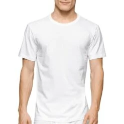 CALVIN KLEIN Men's Classic Crew Short-Sleeve Undershirts, 3 Pack