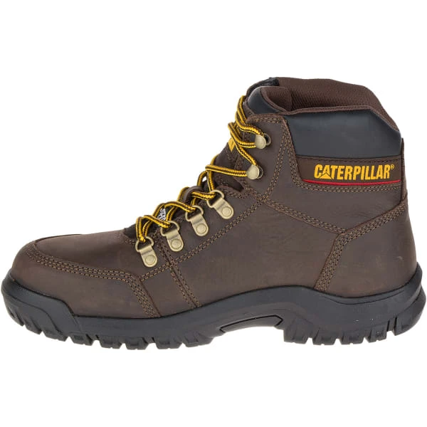 CATERPILLAR Men's 6 In. Outline Steel Toe Work Boots, Seal Brown - Image 3