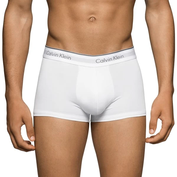 CALVIN KLEIN Men's Stretch Microfiber Low-Rise Trunks, 3-Pack - Image 2