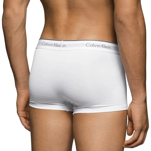 CALVIN KLEIN Men's Stretch Microfiber Low-Rise Trunks, 3-Pack - Image 3