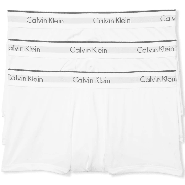 CALVIN KLEIN Men's Stretch Microfiber Low-Rise Trunks, 3-Pack