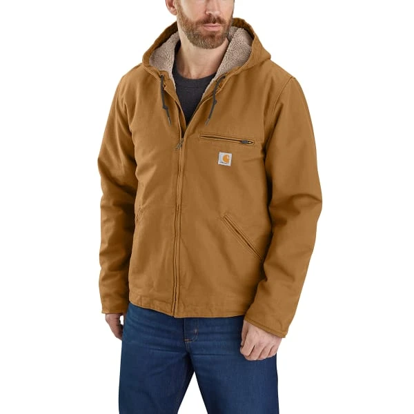 CARHARTT Men's Washed Duck Sherpa-Lined Jacket - Image 2
