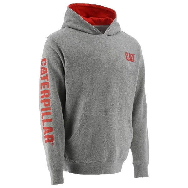 CAT Men's Contrast Banner Pullover Hoodie
