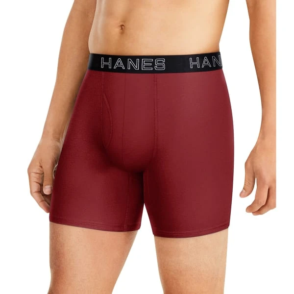 HANES Men's Ultimate Comfort Flex Fit Total Support Pouch Boxer Brief, 4 Pack - Image 2