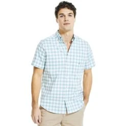 NAUTICA Men's Short-Sleeve Oxford Shirt