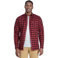 IZOD Men's Flannel Button-Down Shirt