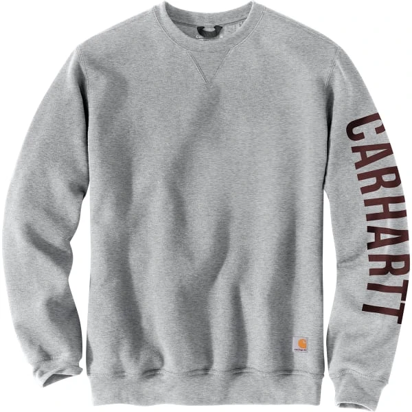 CARHARTT Men's Loose Fit Crewneck Logo Sleeve Graphic Sweatshirt