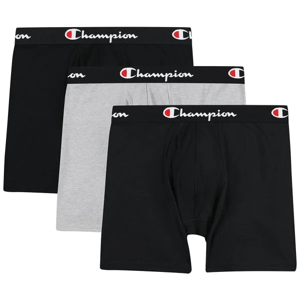 CHAMPION Men's Lightweight Stretch Boxer Briefs, 3 Pack - Image 2