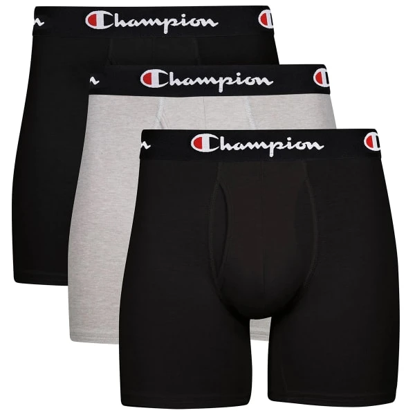 CHAMPION Men's Lightweight Stretch Boxer Briefs, 3 Pack