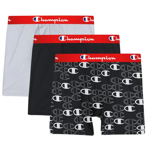 CHAMPION Men's Lightweight Stretch Boxer Brief, 3 Pack - Image 2