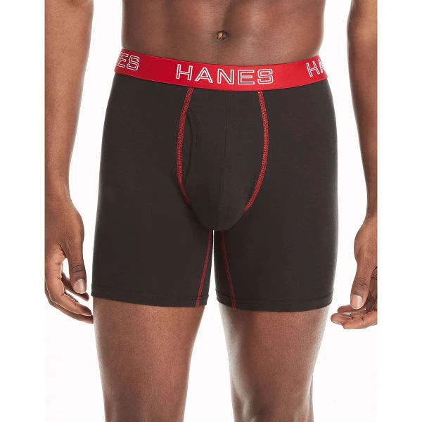 HANES Ultimate Men's Stretch Boxer Briefs, 5-Pack Extended Size - Image 2