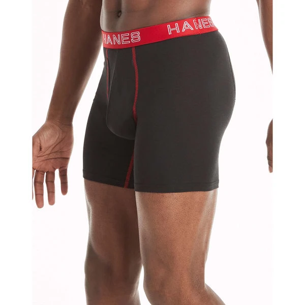HANES Ultimate Men's Stretch Boxer Briefs, 5-Pack Extended Size - Image 4