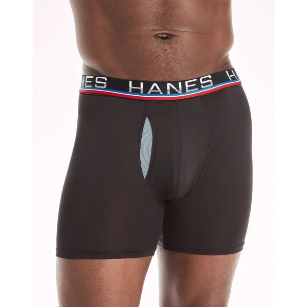 HANES SPORT Men's Total Support Pouch Boxer Briefs, 4-Pack Extended Size - Image 2