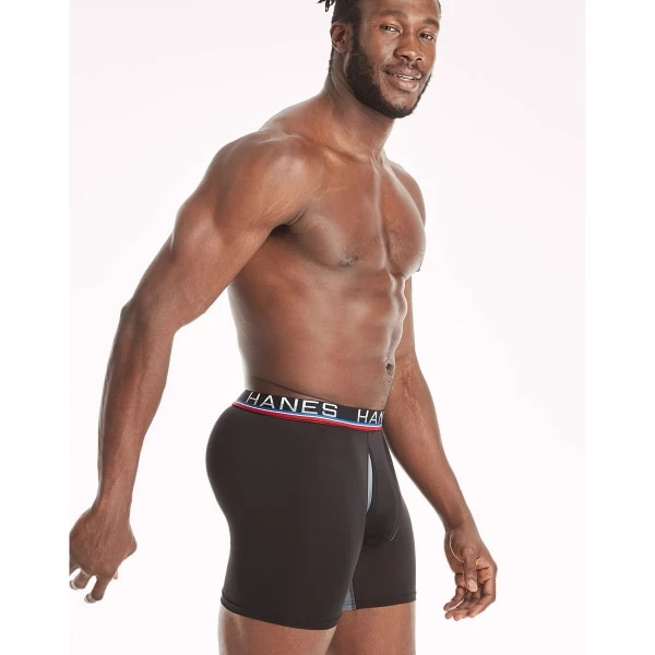 HANES SPORT Men's Total Support Pouch Boxer Briefs, 4-Pack Extended Size - Image 5