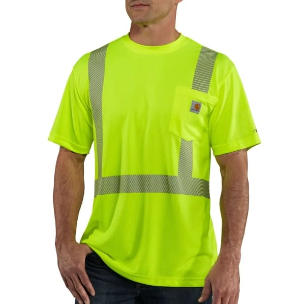 CARHARTT Men's 100495 High-Vis Force Relaxed Fit Lightweight Short-Sleeve Class 2 Tee - Image 2