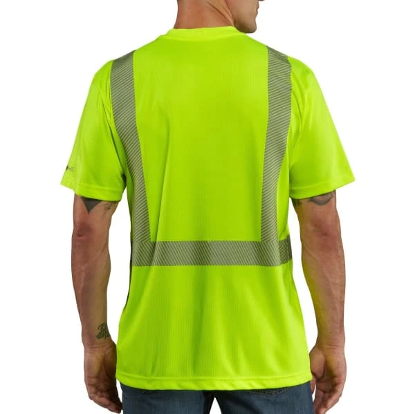 CARHARTT Men's 100495 High-Vis Force Relaxed Fit Lightweight Short-Sleeve Class 2 Tee - Image 3