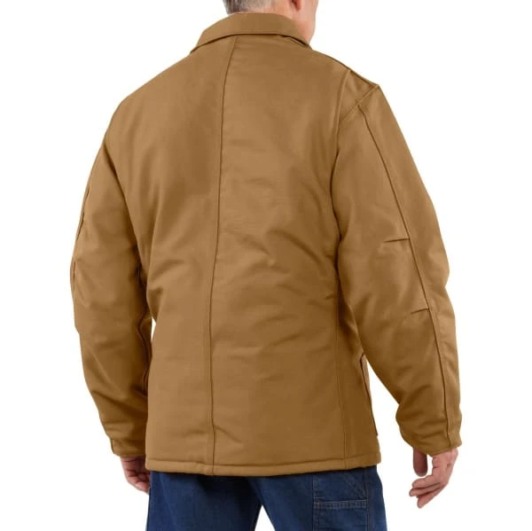 CARHARTT Men's 101618 Flame Resistant Loose Fit Firm Duck Insulated Traditional Coat, Extended Sizes - Image 3