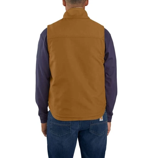CARHARTT Men's 104981 Flame Resistant Relaxed Fit Duck Sherpa-Lined Mock Neck Vest, Extended Sizes - Image 3