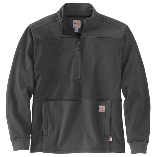 CARHARTT Men's 105012 Flame Resistant Rain Defender Relaxed Fit Mock Neck Fleece Pullover, Extended Sizes