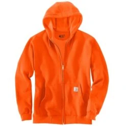 CARHARTT Men's K122 Loose Fit Midweight Full-Zip Sweatshirt, Extended Sizes